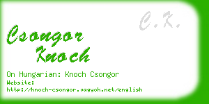 csongor knoch business card